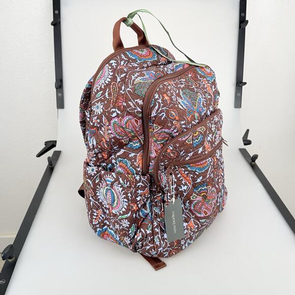 Vera Bradley Bancroft Backpack Quilted Marrakesh Cinnamon Paisley 50103 NWT main image 5